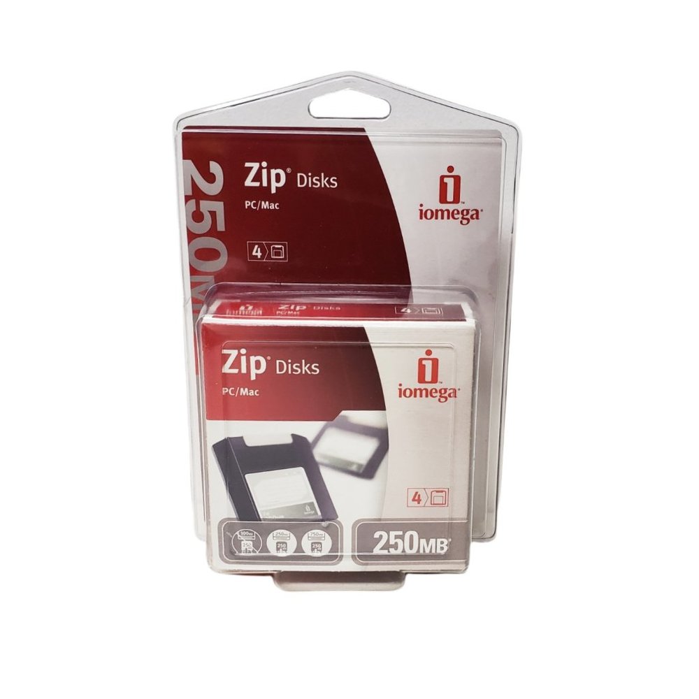 SEALED! Iomega 250MB Zip Disk (4-Pack)